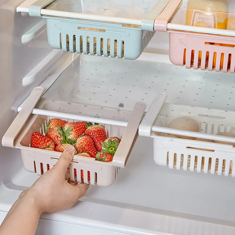 FridgeBliss™ Stack & Slide: Maximise Your Fridge Space with Clear Drawer Organisers